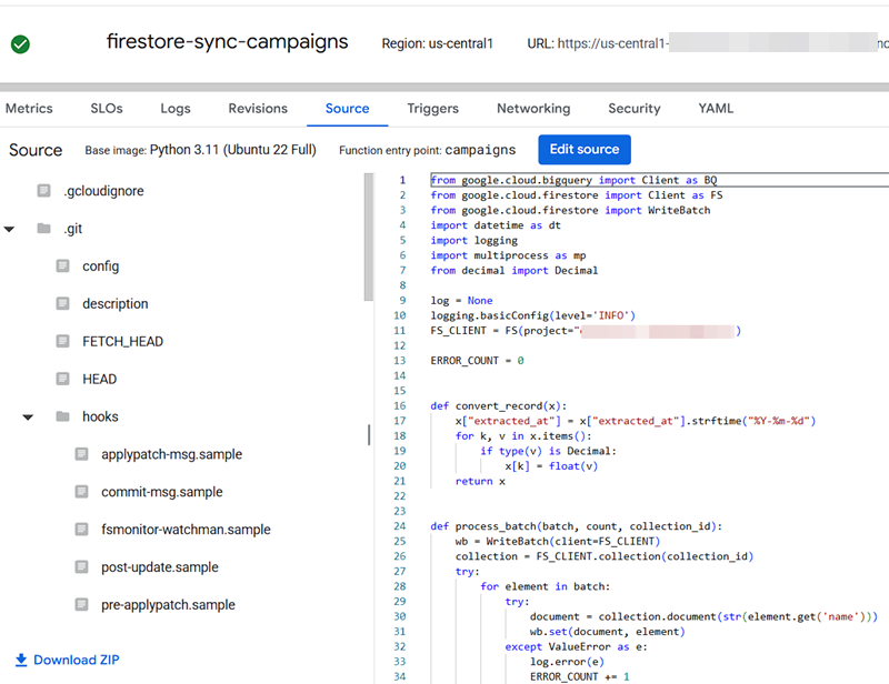 firestore cloud function